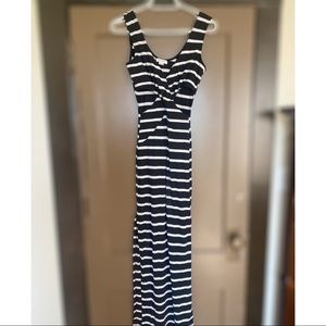 Black & White Stripe Maxi Dress